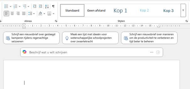 Screenshot Word-applicatie