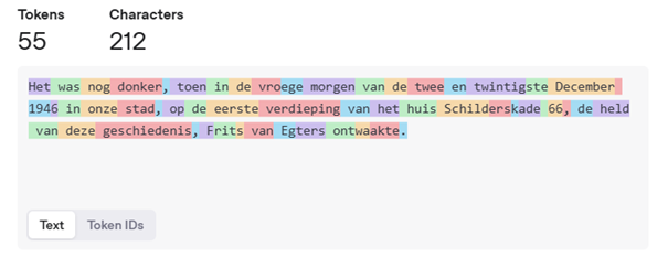 Tokenizer van OpenAI