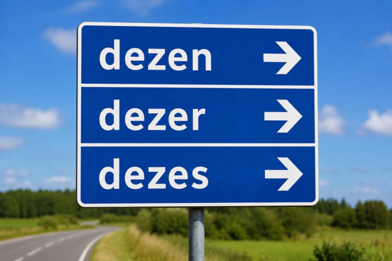 Verkeersbord dezen, dezer en dezes